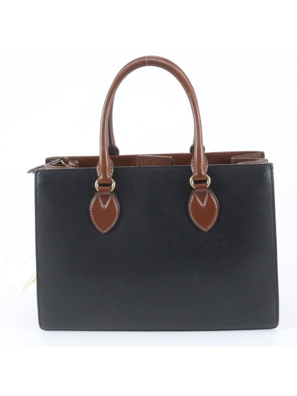 Gucci Leather Tote Shoulder Hand Black Brown